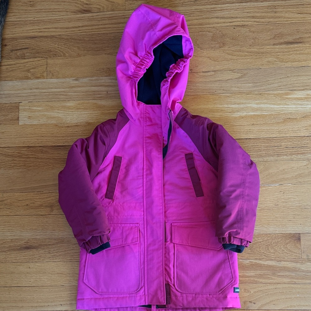 Lands' End Vibrant Pink Hooded Jacket